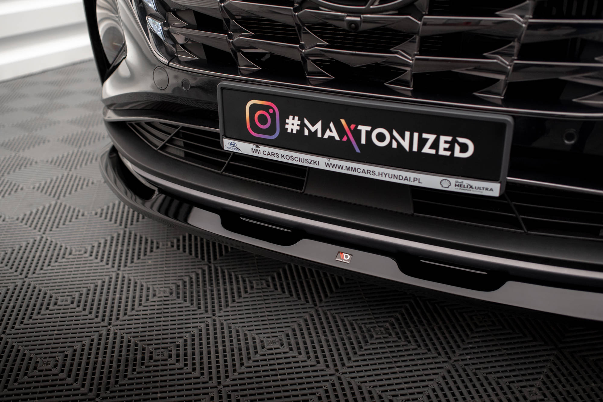 Maxton Design Street+ Spoilerlippe Front Ansatz V.1 passend für Hyundai Tucson Mk4 schwarz Hochglanz
