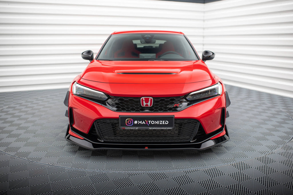 Maxton Design Street+ Spoilerlippe Front Ansatz V.1 + Flaps passend für Honda Civic Type-R Mk 11