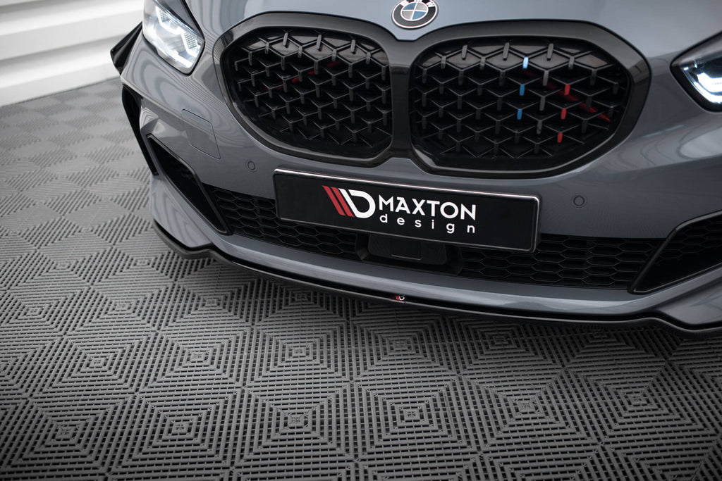 Maxton Design Street+ Spoilerlippe Front Ansatz V.4 passend für BMW 1er M-Paket/ M135i / 128ti F40 schwarz Hochglanz