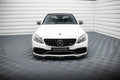 Maxton Design Street+ Spoilerlippe Front Ansatz V.2 passend für Mercedes-AMG C63 Limousine / Kombi W205 / S205 schwarz Hochglanz
