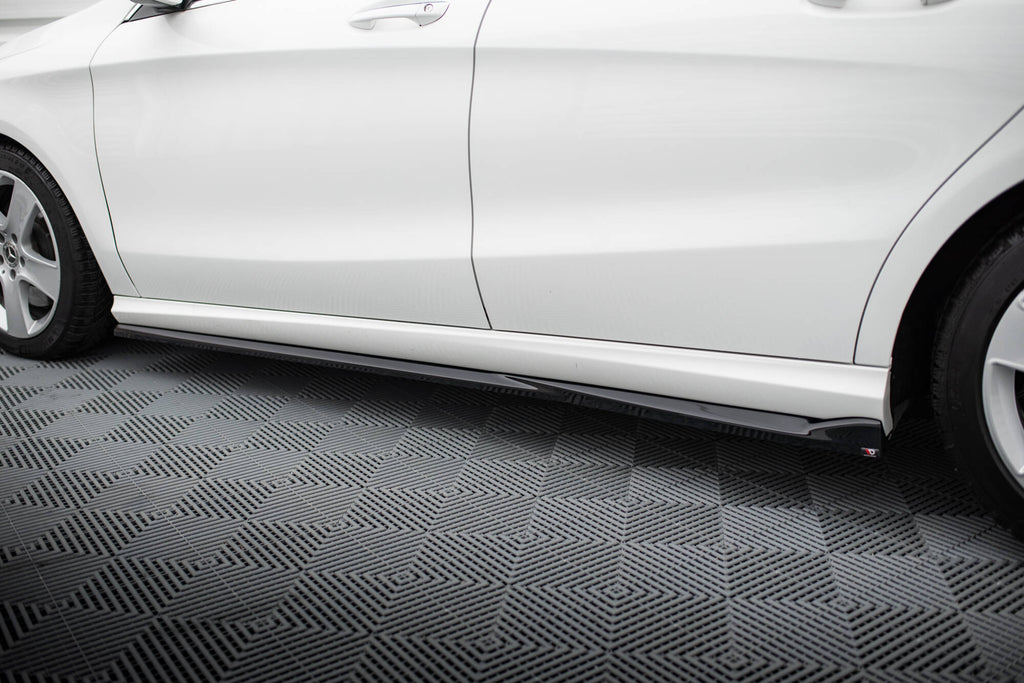 Maxton Design Street+ Seitenschweller Leisten passend für Mercedes-Benz CLA C117 Facelift schwarz Hochglanz
