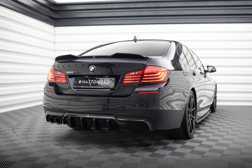 Maxton Design Diffusor Heck Ansatz V.2 passend für BMW 5er M-Paket F10 / F11 (Doppelauspuff li.)