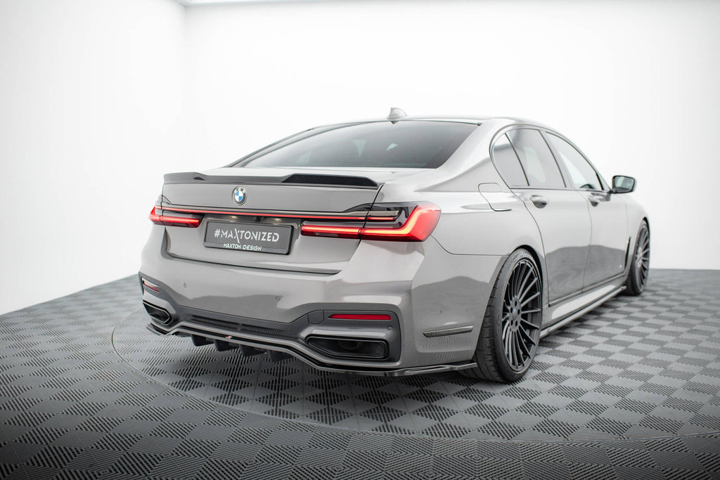 Maxton Design Street+ Mittlerer Diffusor RACE V.2 passend für BMW 7 M-Paket G11 / G12 Facelift schwarz Hochglanz