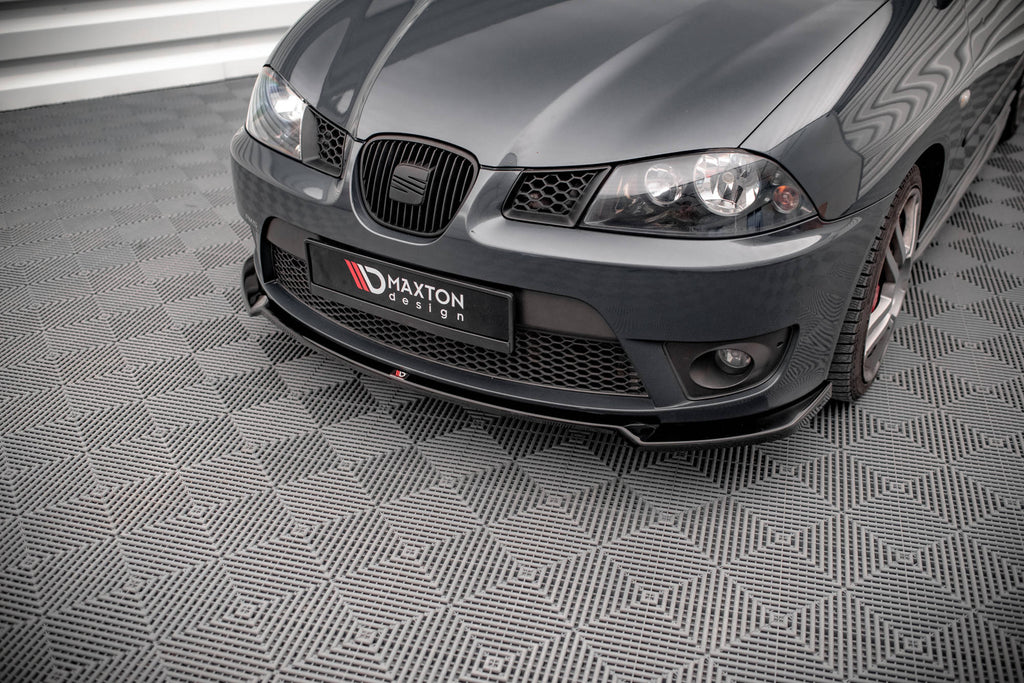 Maxton Design Street+ Spoilerlippe Front Ansatz V.3 passend für Seat Ibiza Cupra Mk3 schwarz Hochglanz