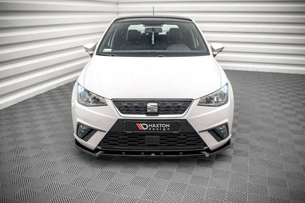 Maxton Design Street+ Spoilerlippe Front Ansatz V.1 passend für Seat Ibiza FR/ Standard Mk5 schwarz Hochglanz