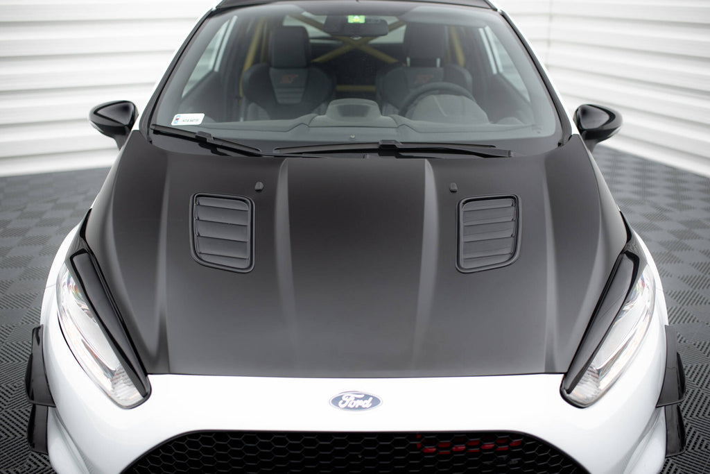 Maxton Design Motorhauben Luftschlitze Ford Fiesta ST Mk7 Facelift schwarz Hochglanz für Ford Fiesta ST