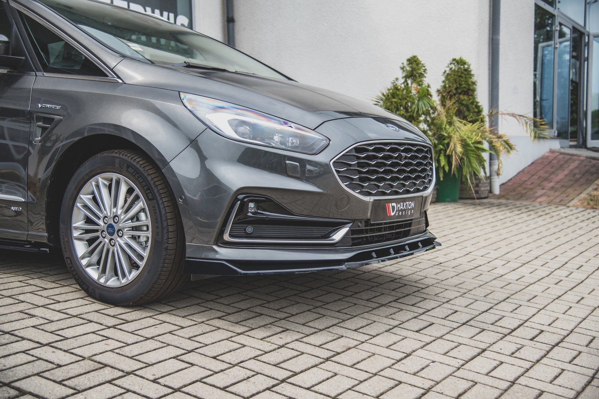 Maxton Design Front Ansatz für Ford S-Max Mk2 Facelift schwarz matt