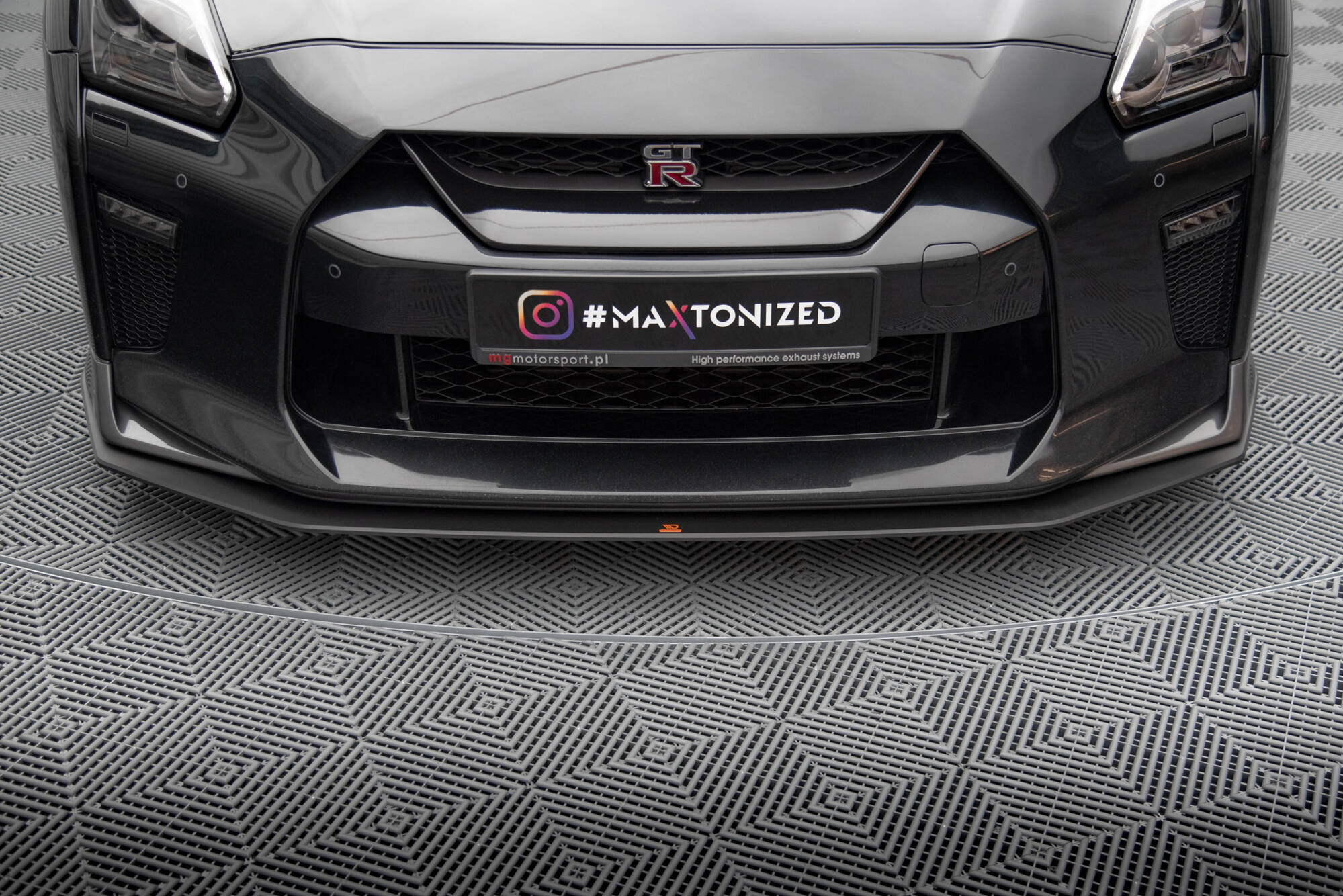 Maxton Design Street Pro Street+ Spoilerlippe Front Ansatz passend für Nissan GTR R35 Facelift