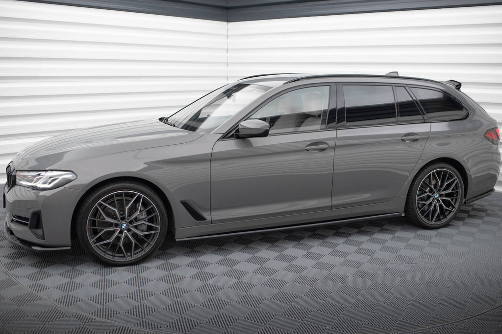 Maxton Design Street+ Seitenschweller Leisten passend für BMW 5er G30 / G31 Facelift schwarz Hochglanz