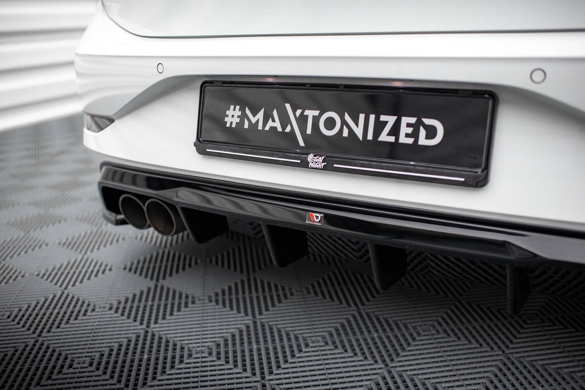Maxton Design Diffusor Heck Ansatz passend für VW Polo GTI Mk6 Facelift