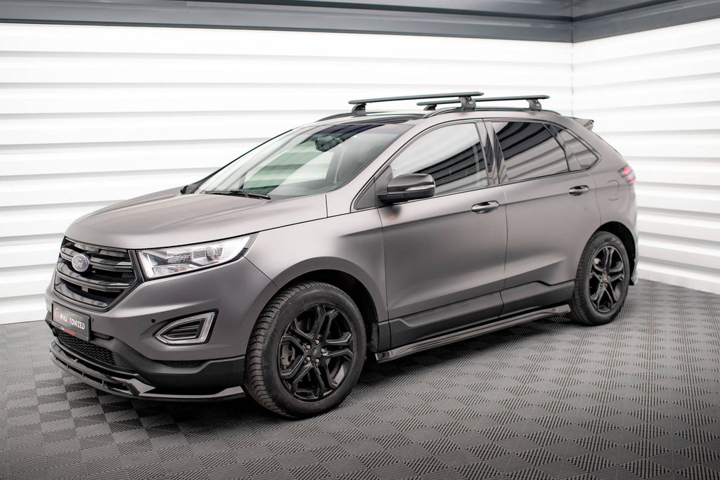 Maxton Design Street+ Seitenschweller Leisten passend für Ford Edge ST Mk2 Facelift schwarz Hochglanz