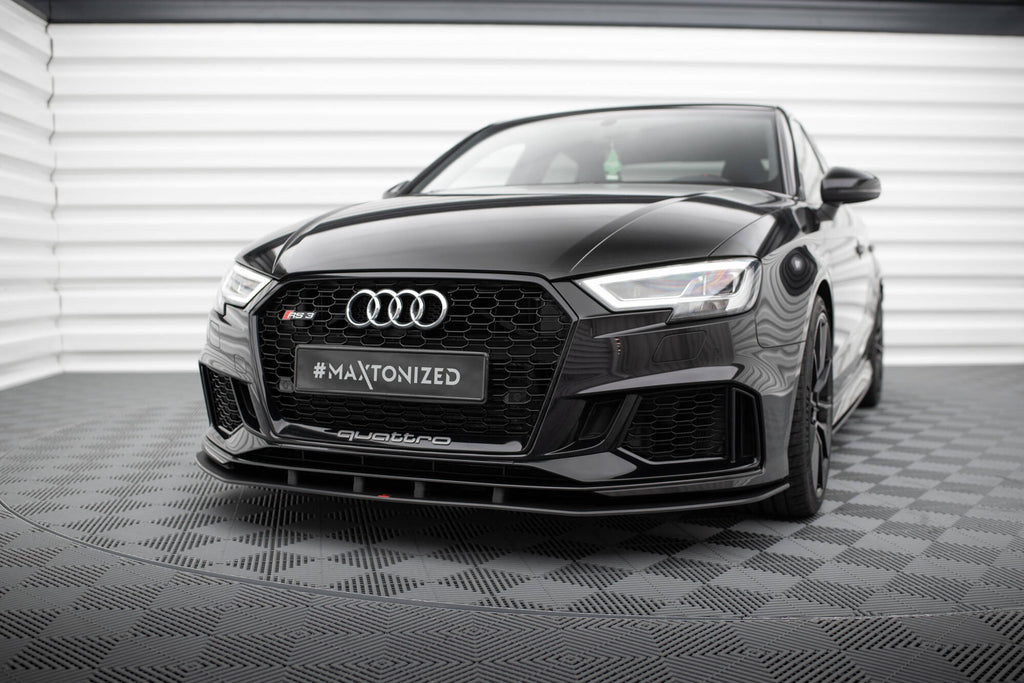 Maxton Design Street Pro Street+ Spoilerlippe Front Ansatz passend für Audi RS3 Limousine 8V Facelift
