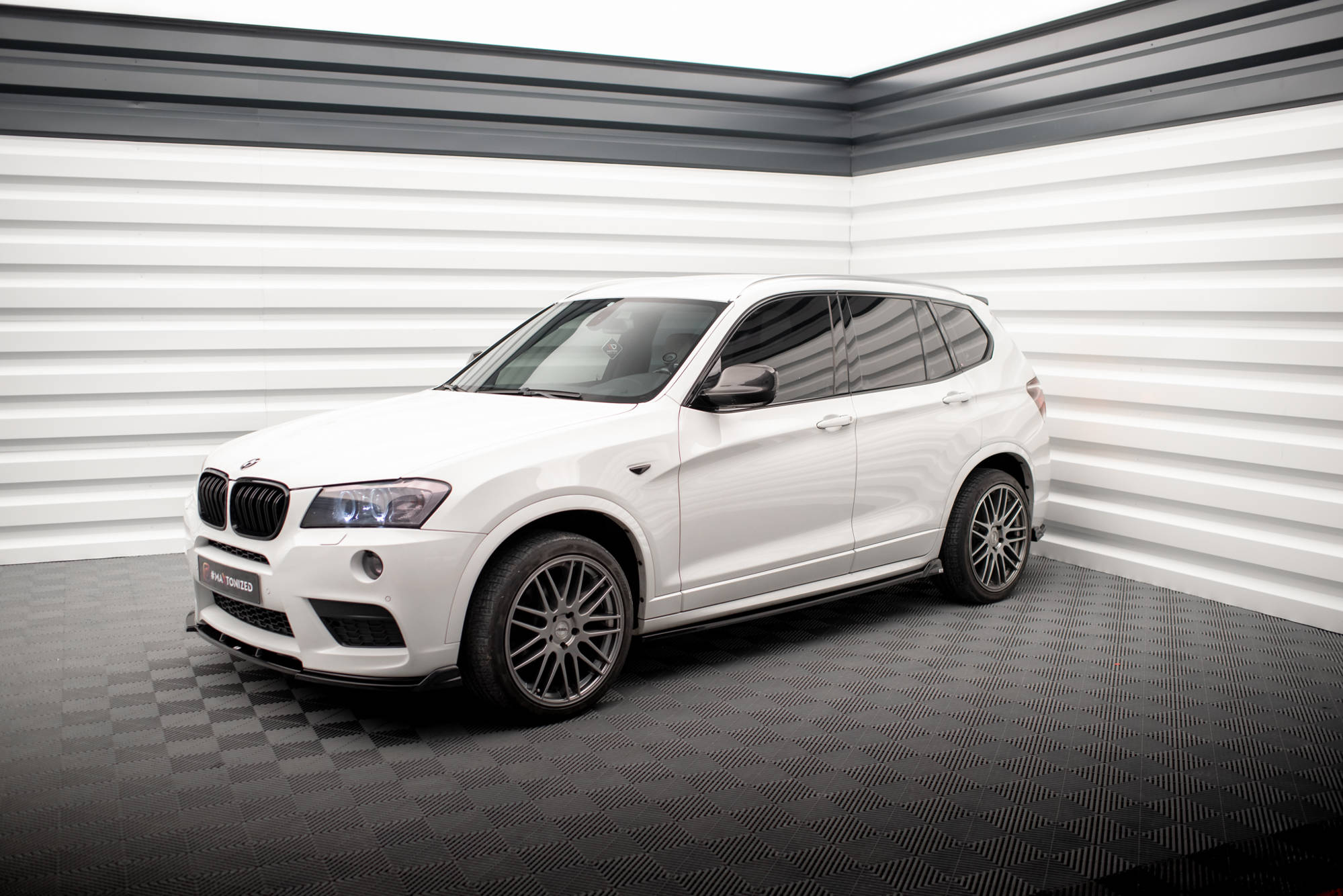 Maxton Design Street+ Seitenschweller Leisten passend für BMW X3 M-Paket F25 schwarz Hochglanz