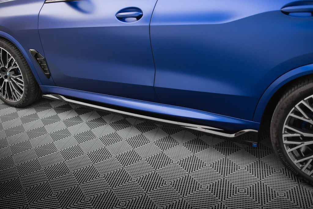 Maxton Design Street+ Seitenschweller Leisten V.2 passend für BMW X5 M-Paket G05 Facelift schwarz Hochglanz