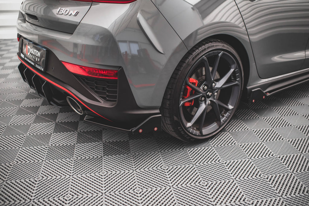 Maxton Design Heck Ansatz Flaps Diffusor V.1 + Flaps passend für Hyundai I30 N Hatchback Mk3 Facelift