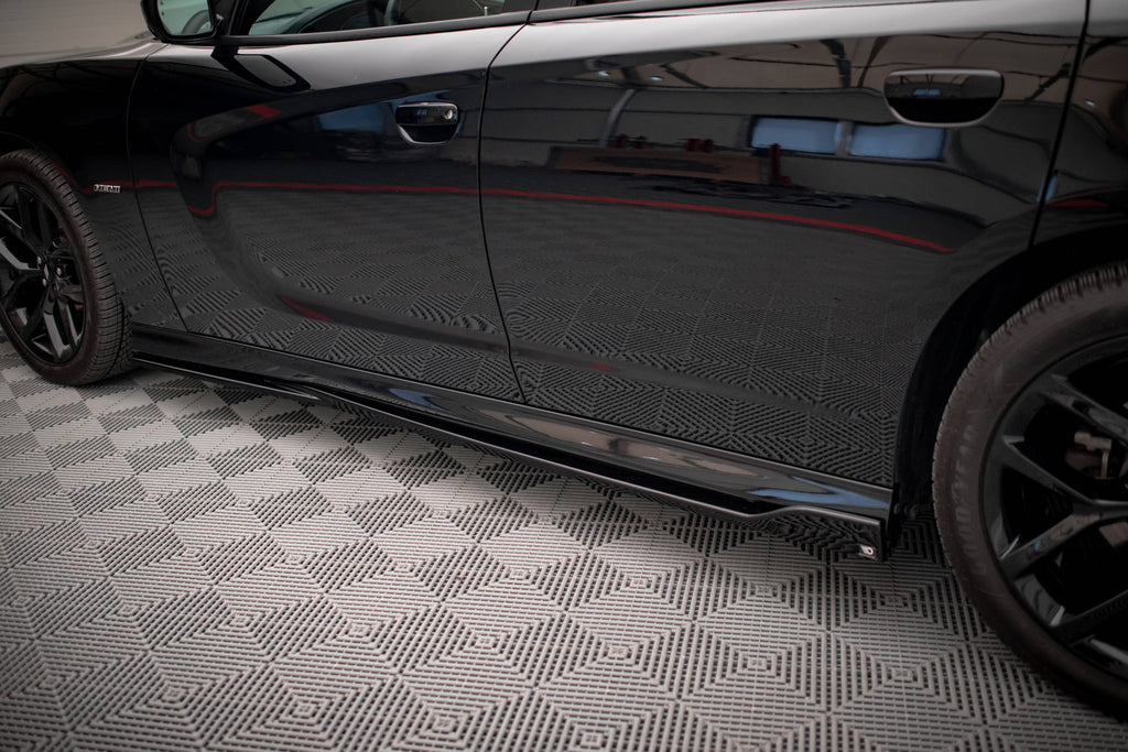 Maxton Design Street+ Seitenschweller Leisten passend für Dodge Charger SRT Mk7 Facelift schwarz Hochglanz