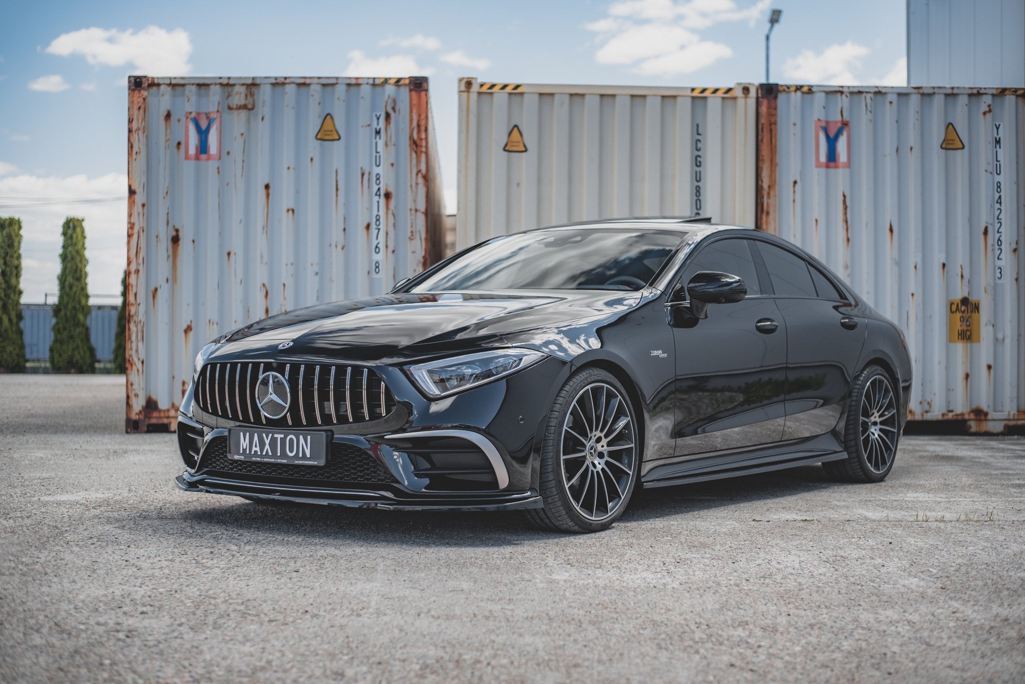 Maxton Design Street+ Seitenschweller Leisten passend für Mercedes-AMG CLS 53 C257 schwarz Hochglanz