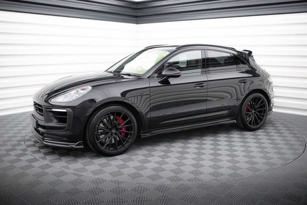 Maxton Design Street+ Seitenschweller Leisten passend für Porsche Macan T / GTS Mk1 Facelift 2 schwarz Hochglanz