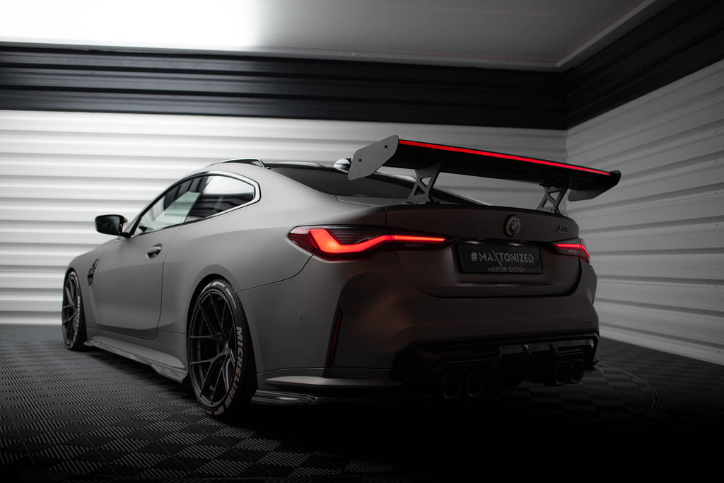 Maxton Design Carbon Spoiler With Internal Brackets Uprights + LED BMW M4 G82 / G82 Facelift / M440i / 4 M-Paket G22 / G22 Facelift für BMW 4er Coupe