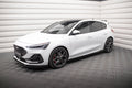 Maxton Design Street+ Seitenschweller Leisten passend für V.4 Ford Focus ST / ST-Line Mk4 Facelift schwarz Hochglanz