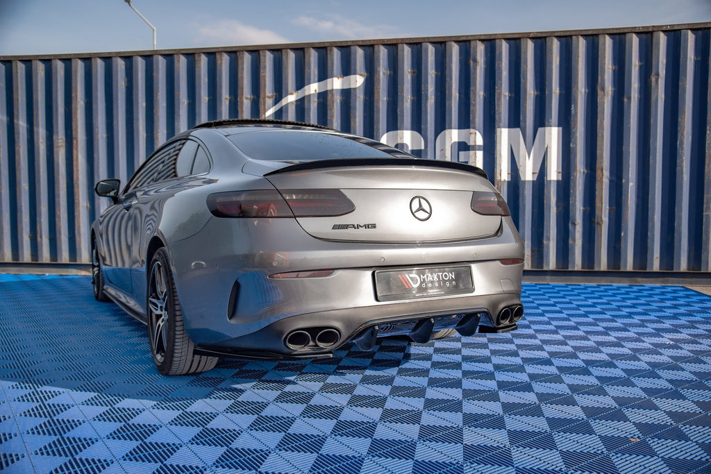 Maxton Design Heck Ansatz Flaps Diffusor passend für Mercedes-AMG E53 Coupe C238 / Cabriolet A238 schwarz Hochglanz