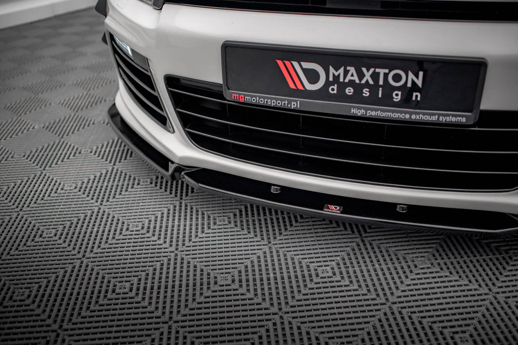 Maxton Design Street+ Spoilerlippe Front Ansatz V.3 passend für VW Scirocco R Mk3 schwarz Hochglanz