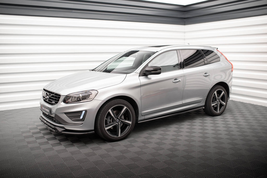 Maxton Design Street+ Seitenschweller Leisten passend für Volvo XC60 Mk1 Facelift schwarz Hochglanz
