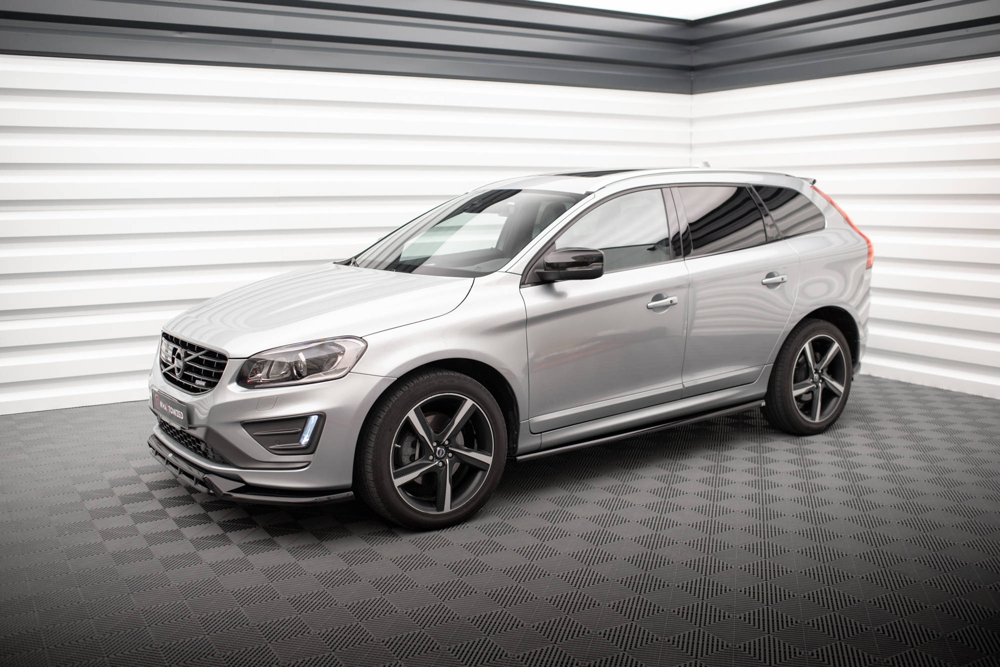 Maxton Design Street+ Seitenschweller Leisten passend für Volvo XC60 Mk1 Facelift schwarz Hochglanz
