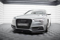 Maxton Design Street+ Spoilerlippe Front Ansatz V.1 passend für Audi S5/A5 S-Line 8T Facelift schwarz Hochglanz