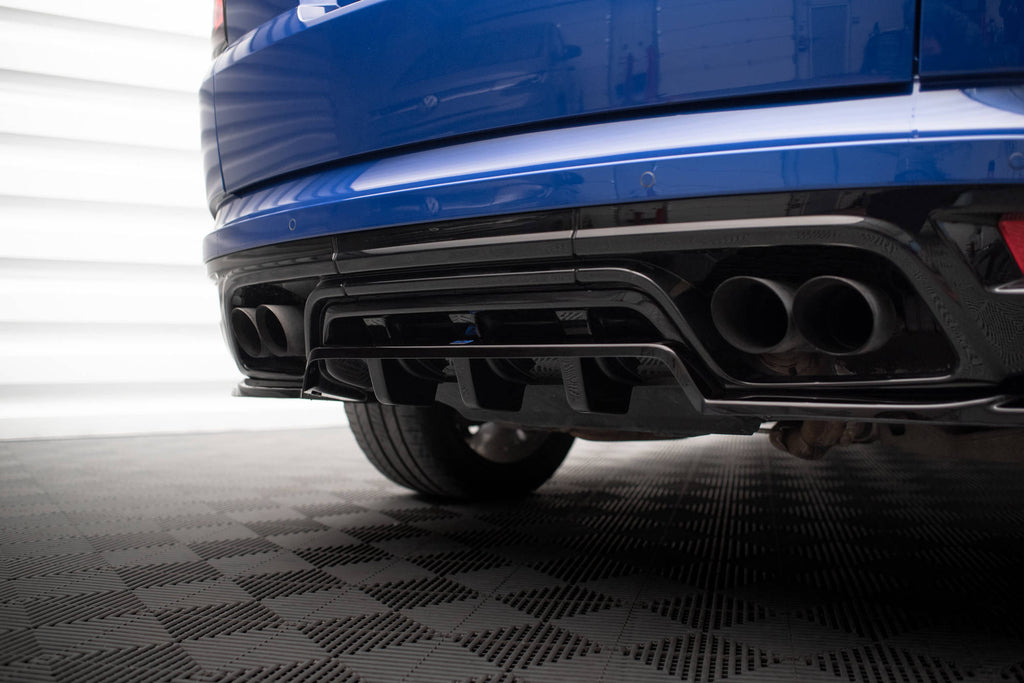 Maxton Design Street+ Mittlerer Diffusor RACE passend für Land Rover Range Rover Sport SVR Mk2 schwarz Hochglanz