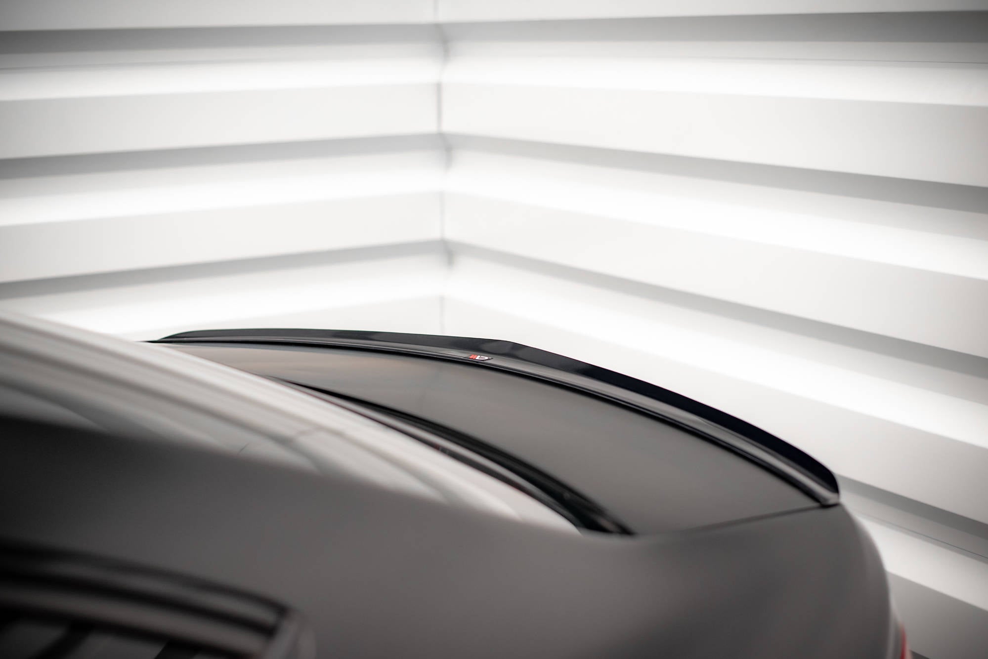 Maxton Design Spoiler CAP passend für Mercedes-Benz C Limousine Standard / AMG-Line W204 / W204 Facelift schwarz Hochglanz
