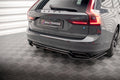 Maxton Design Street+ Mittlerer Diffusor RACE passend für Volvo V90 / S90 R-Design Mk2 schwarz Hochglanz