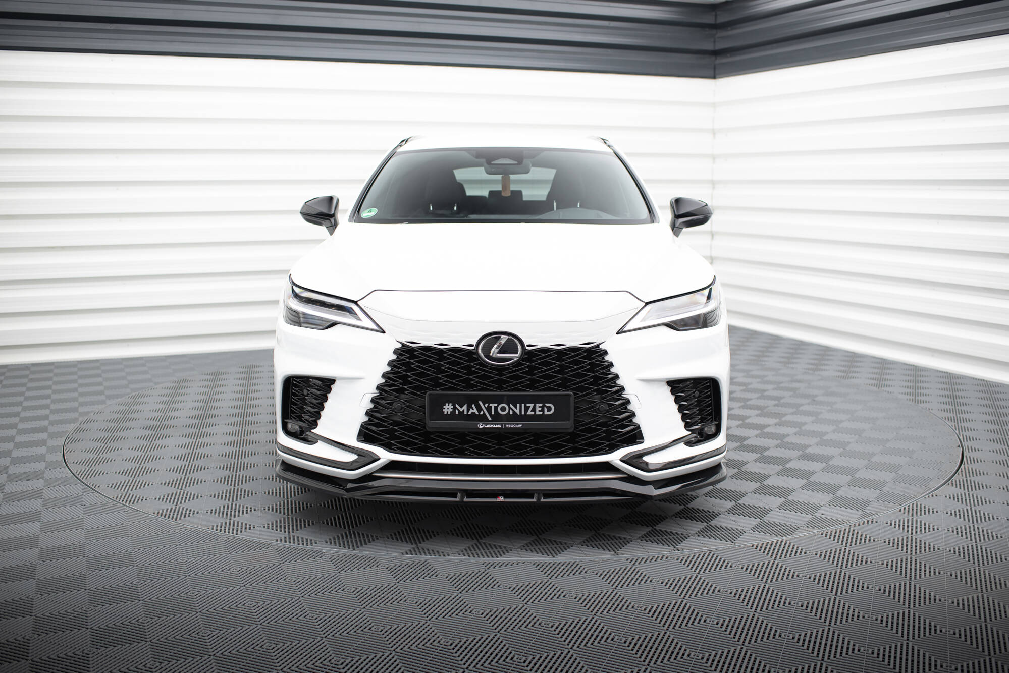Maxton Design Street+ Spoilerlippe Front Ansatz passend für Lexus RX F-Sport Mk5 schwarz Hochglanz