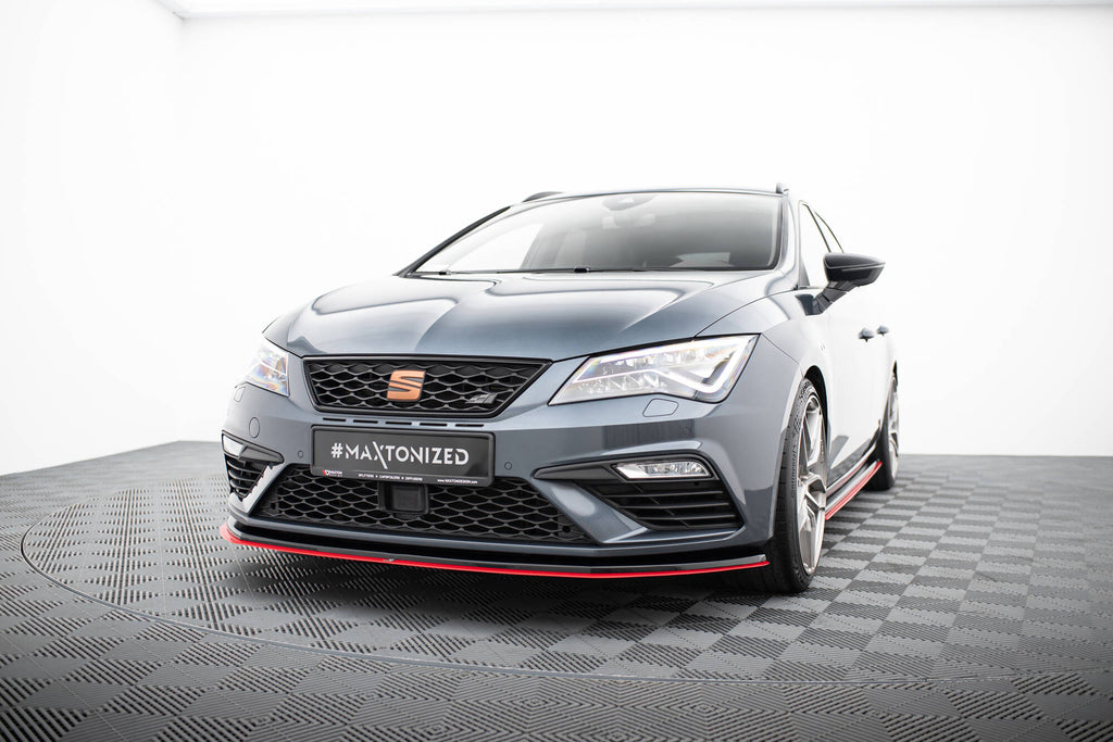 Maxton Design Street+ Spoilerlippe Front Ansatz V.3 passend für Seat Leon Cupra / FR Mk3 FL
