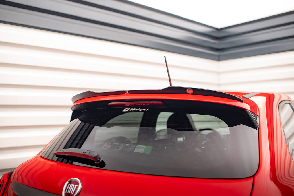 Maxton Design Spoiler CAP passend für Fiat 500X Sport Mk1 Facelift schwarz Hochglanz