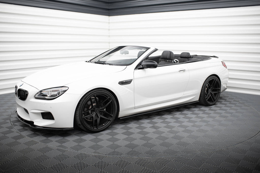 Maxton Design Street+ Seitenschweller Leisten passend für BMW M6 / 6 M-Paket Coupe / Cabriolet F06 / F13 / F12 schwarz Hochglanz