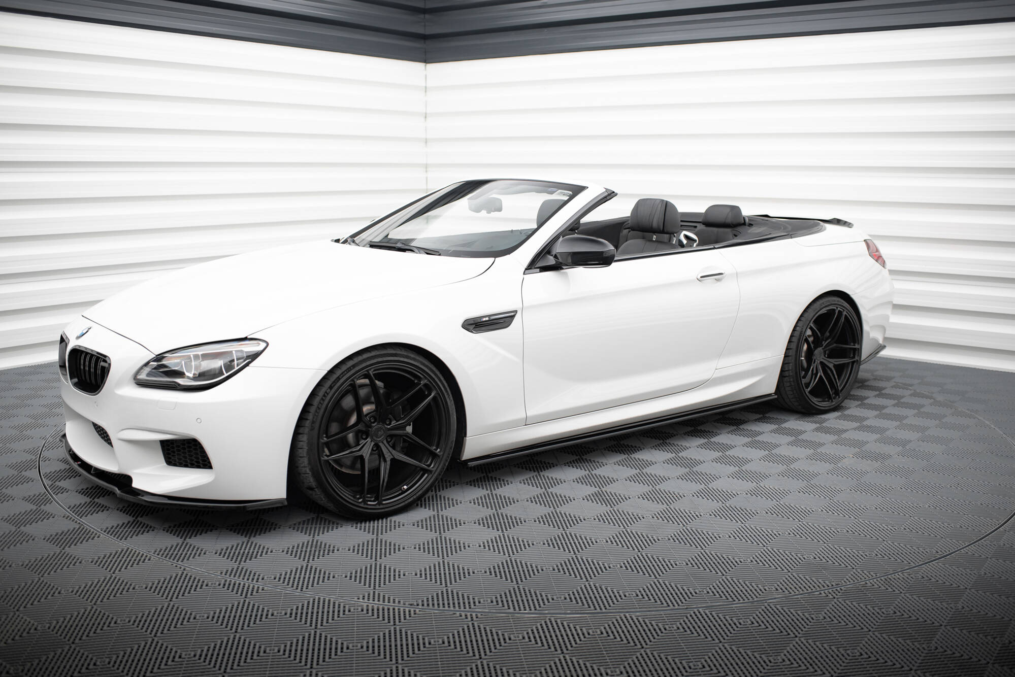 Maxton Design Street+ Seitenschweller Leisten passend für BMW M6 / 6 M-Paket Coupe / Cabriolet F06 / F13 / F12 schwarz Hochglanz