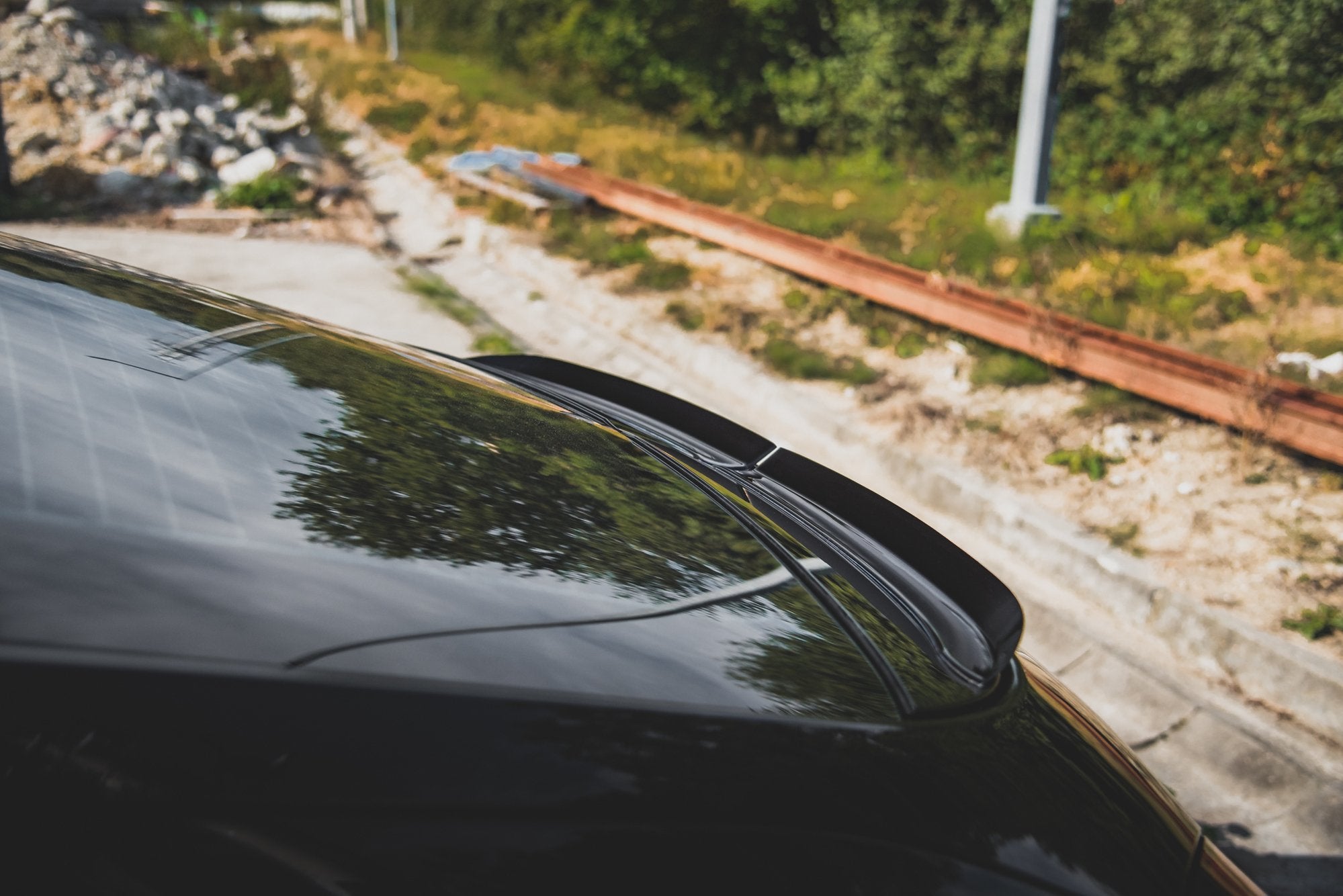 Maxton Design Spoiler CAP passend für Porsche Panamera Turbo 970 Facelift schwarz Hochglanz