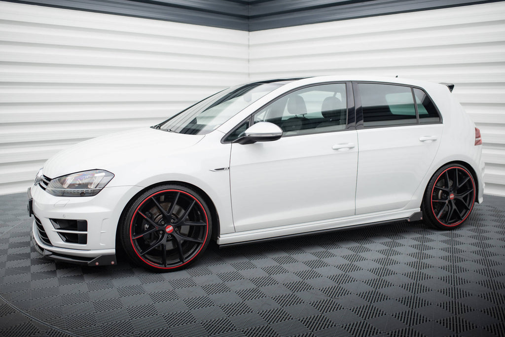 Maxton Design Street+ Seitenschweller Leisten passend für V.3 + Flaps passend für VW Golf R / R-Line Mk7