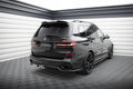 Maxton Design Street+ Mittlerer Diffusor RACE passend für BMW X7 M-Paket G07 Facelift schwarz Hochglanz