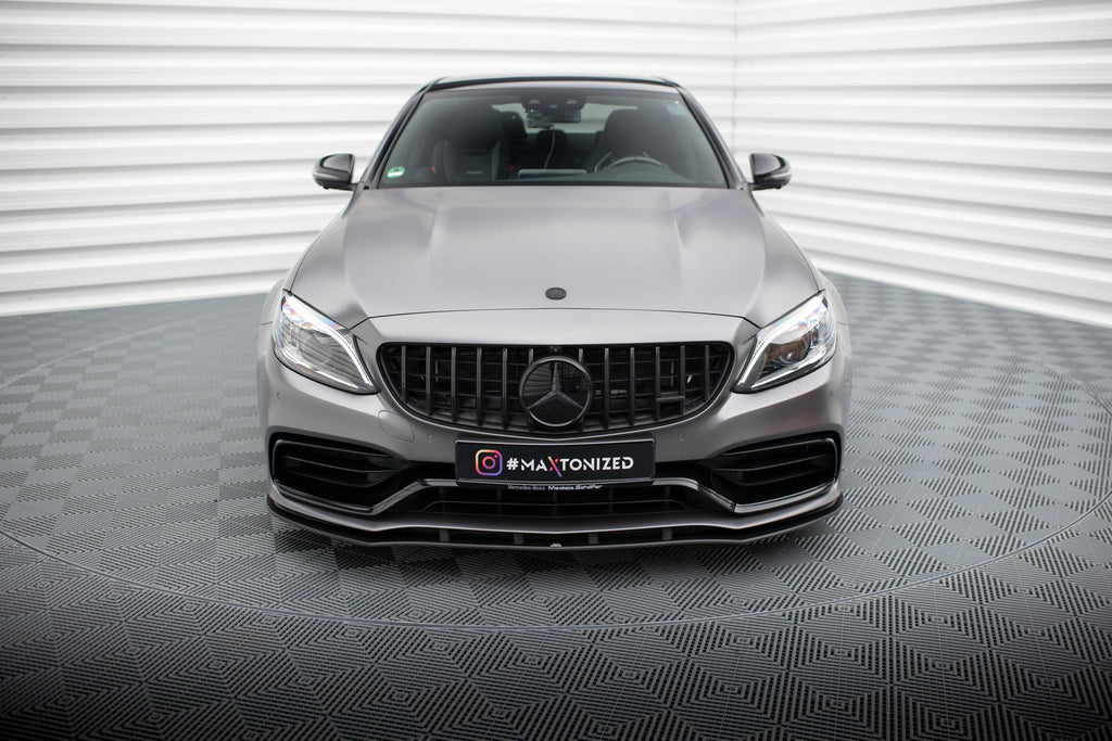 Maxton Design Street Pro Street+ Spoilerlippe Front Ansatz passend für Mercedes-AMG C63 Limousine / Kombi W205 Facelift