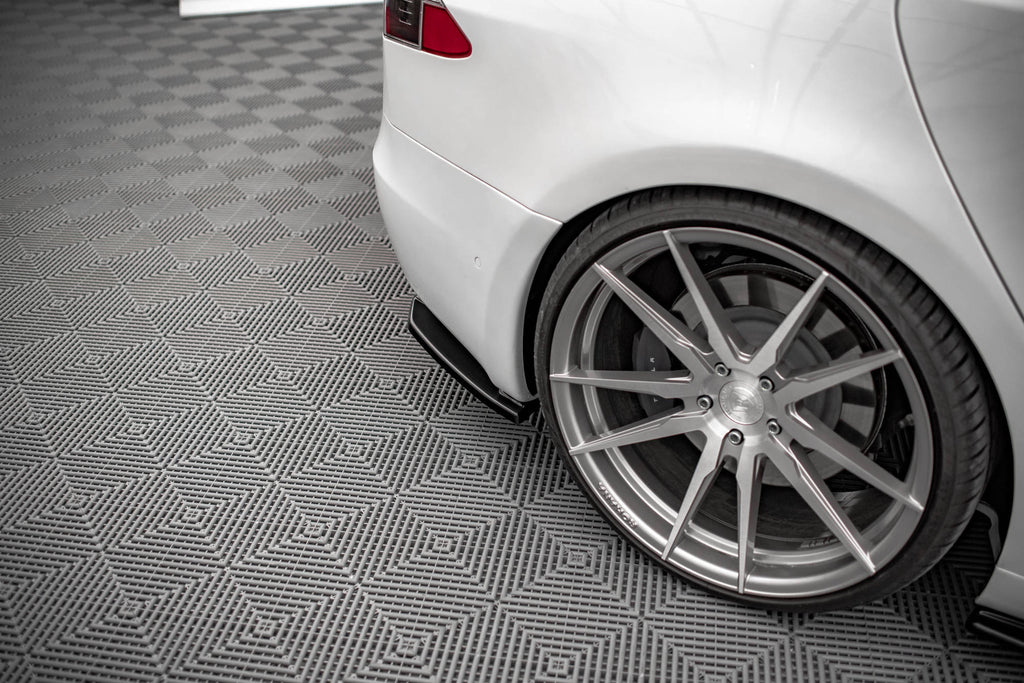 Maxton Design Heck Ansatz Flaps Diffusor passend für Tesla Model S Facelift schwarz Hochglanz