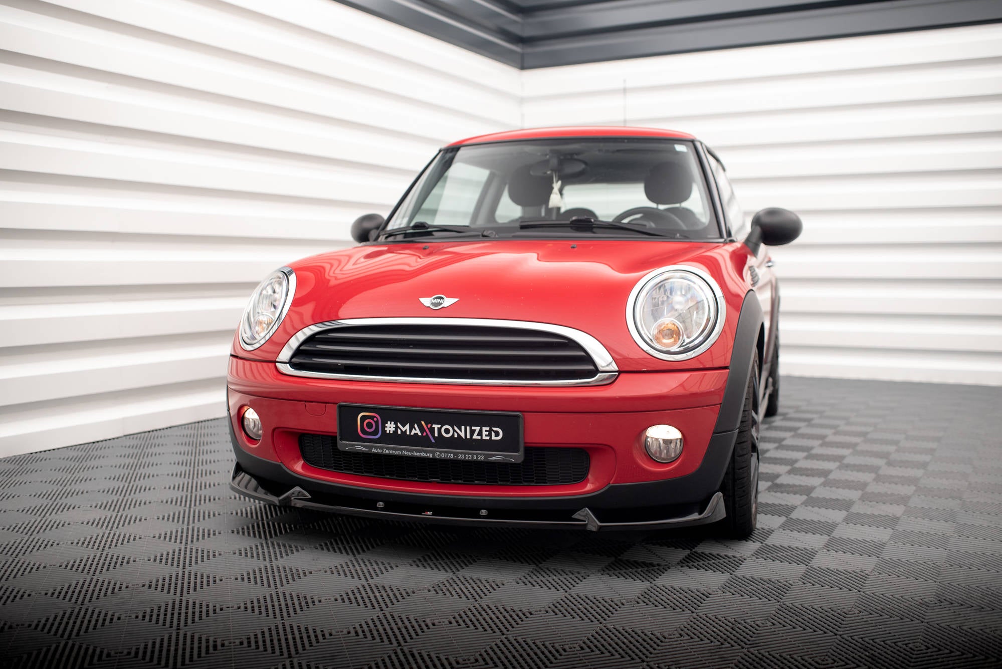 Maxton Design Street+ Spoilerlippe Front Ansatz passend für Mini One R56 schwarz Hochglanz