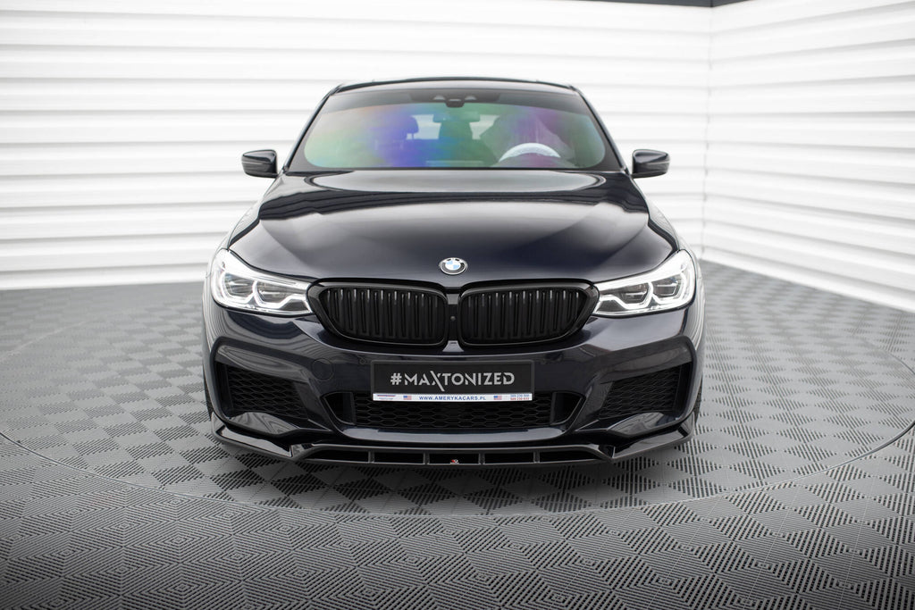 Maxton Design Street+ Spoilerlippe Front Ansatz passend für BMW 6er GT M-Paket G32 schwarz Hochglanz