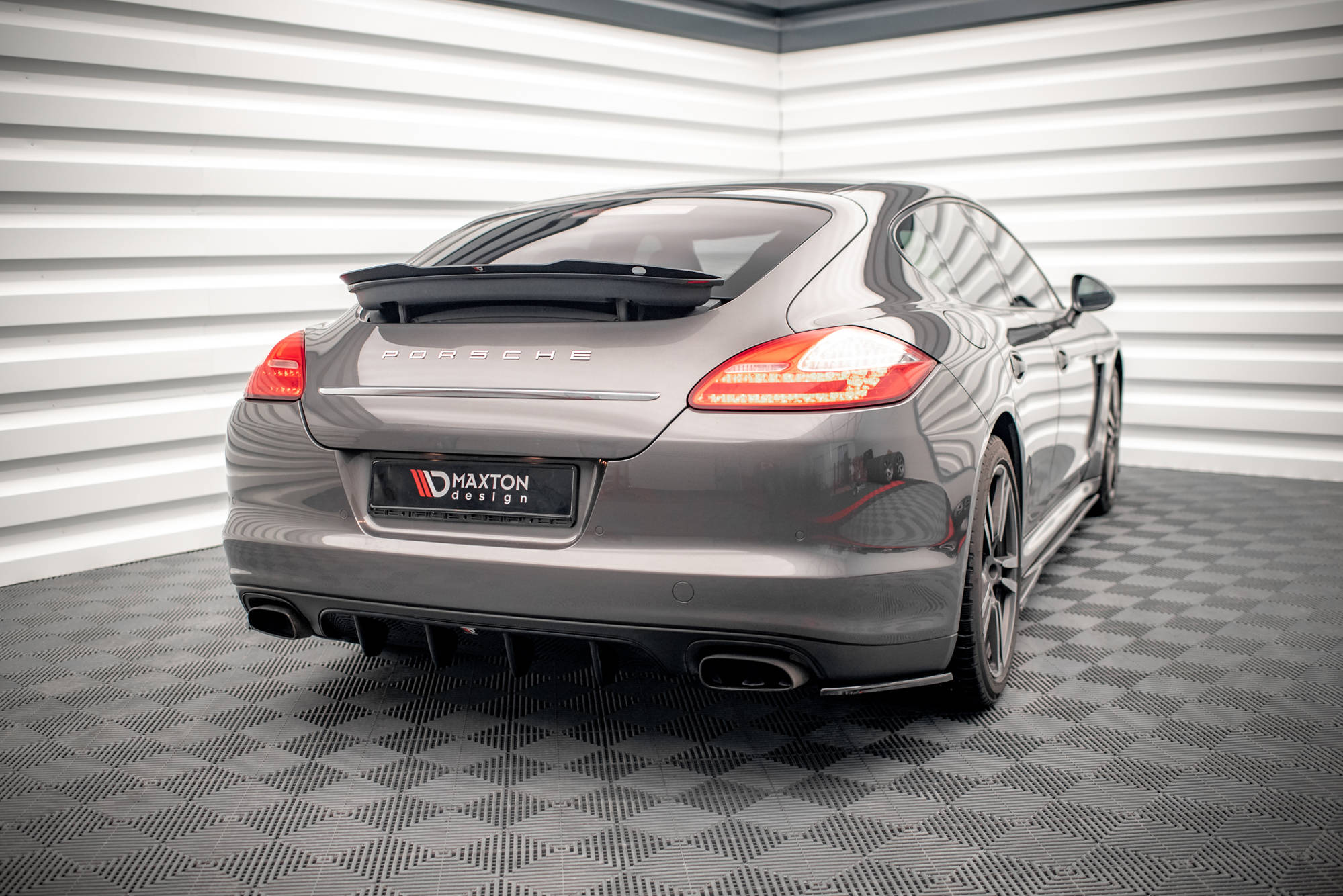 Maxton Design Spoiler CAP passend für Porsche Panamera / Panamera Diesel 970 schwarz Hochglanz