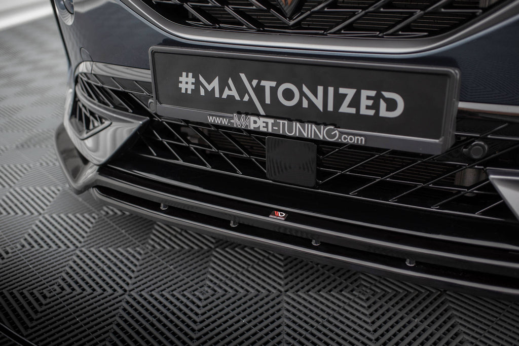 Maxton Design Street+ Spoilerlippe Front Ansatz V.5 passend für Cupra Formentor Mk1 schwarz Hochglanz