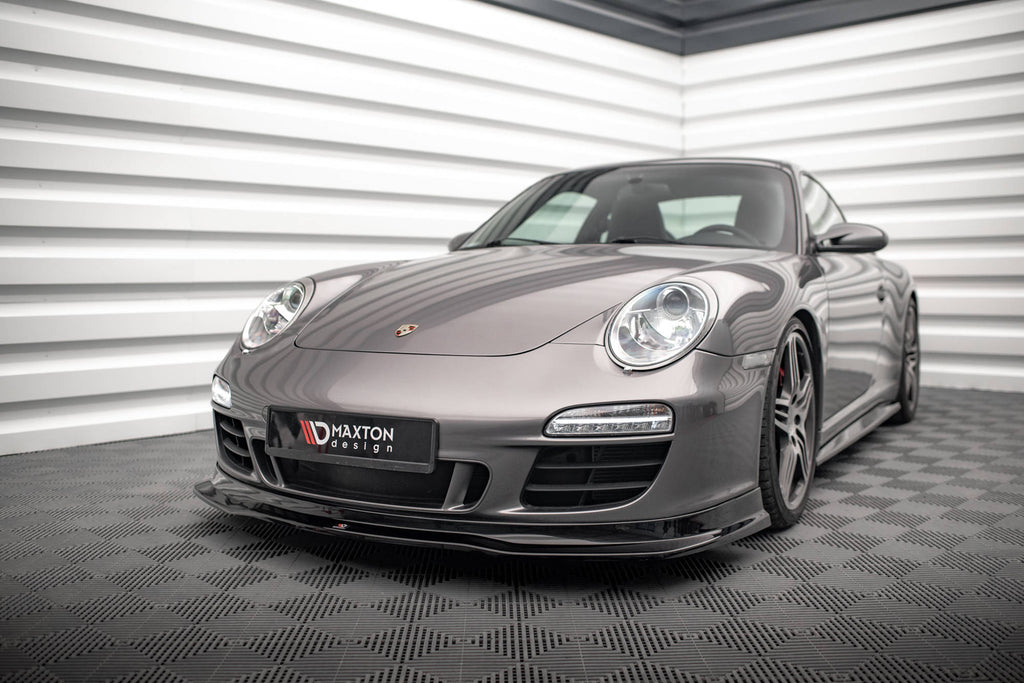 Maxton Design Street+ Spoilerlippe Front Ansatz V.1 passend für Porsche 911 Carrera GTS 997 Facelift schwarz Hochglanz