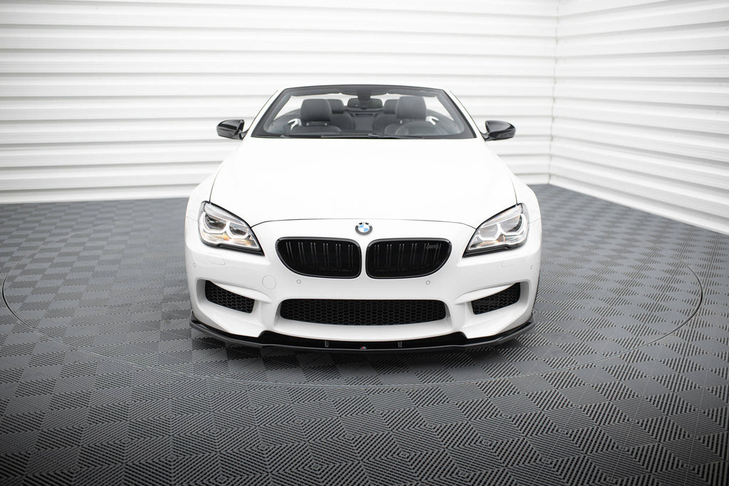 Maxton Design Street+ Spoilerlippe Front Ansatz V.1 passend für BMW M6 Gran Coupe / Coupe / Cabriolet F06 / F13 / F12 schwarz Hochglanz