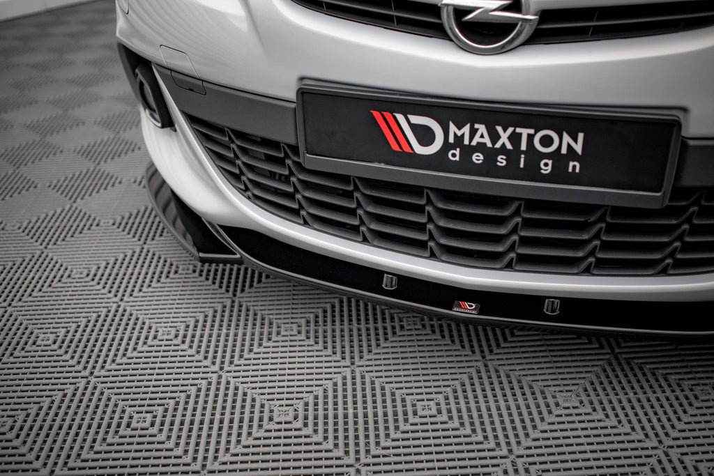 Maxton Design Street+ Spoilerlippe Front Ansatz V.1 passend für Opel Astra GTC OPC-Line J schwarz Hochglanz