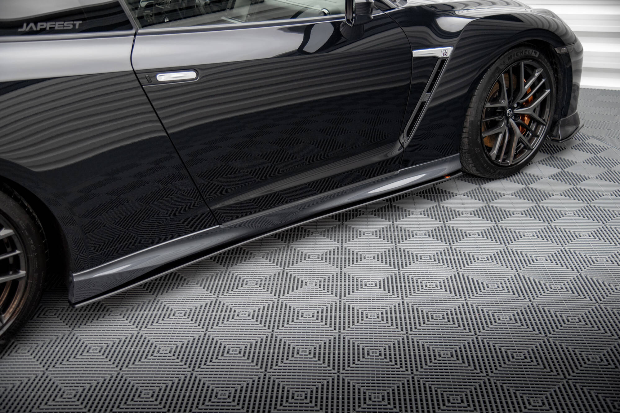 Maxton Design Street Pro Street+ Seitenschweller Leisten passend für Nissan GTR R35 Facelift